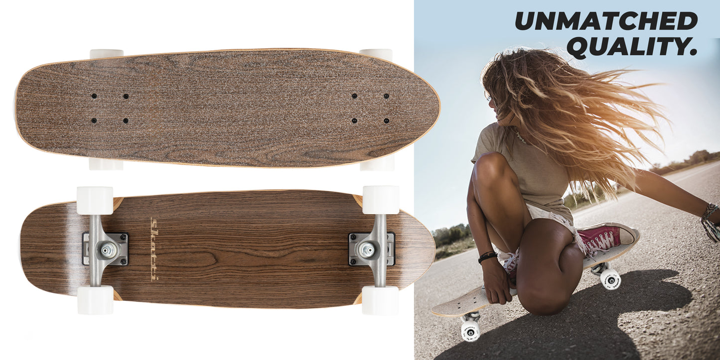 Premium Cruiser Skateboard – Ceramic Bearings, Canadian Maple Deck, Smooth Ride