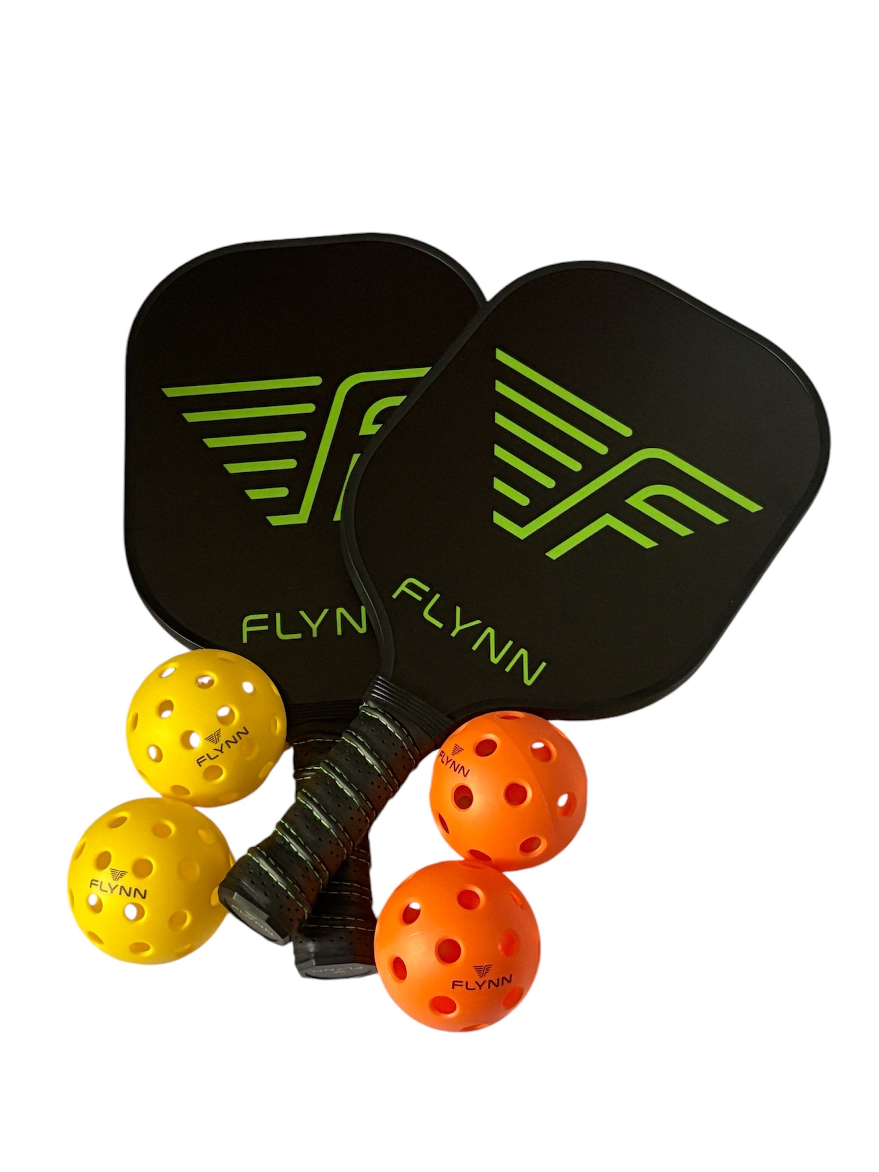 Flynn pickleball paddles and balls