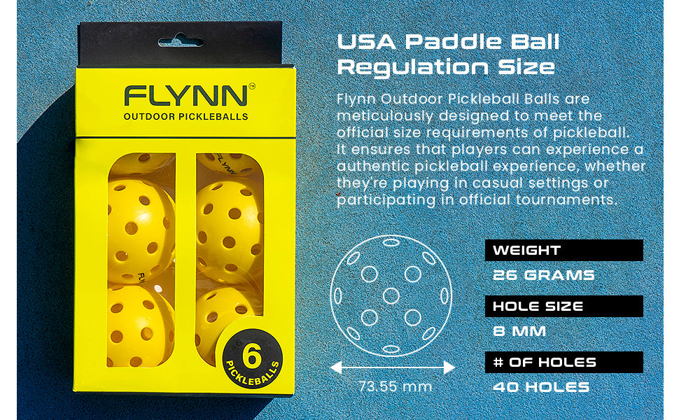 USA Paddle Ball Regulation Size