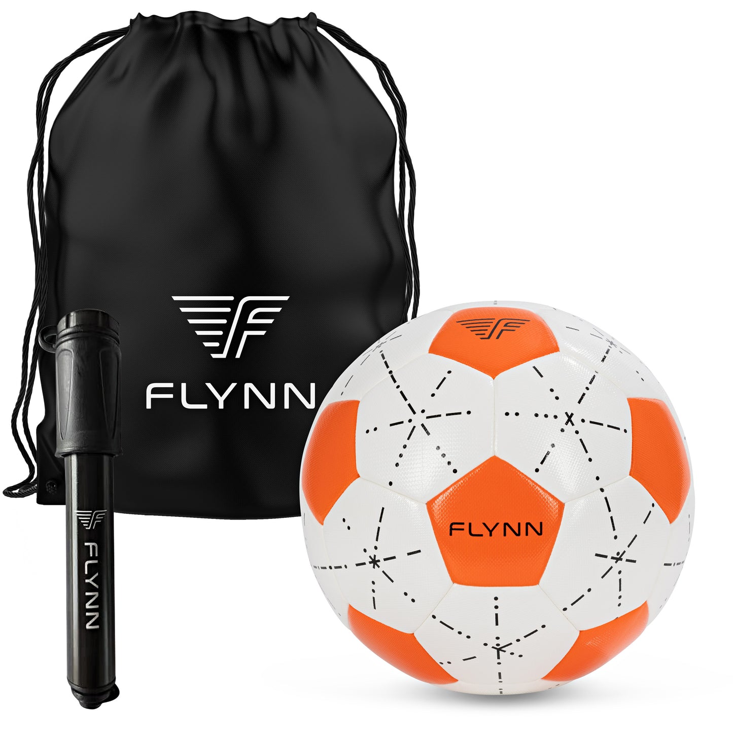 flynn soccer ball, bag & pump 